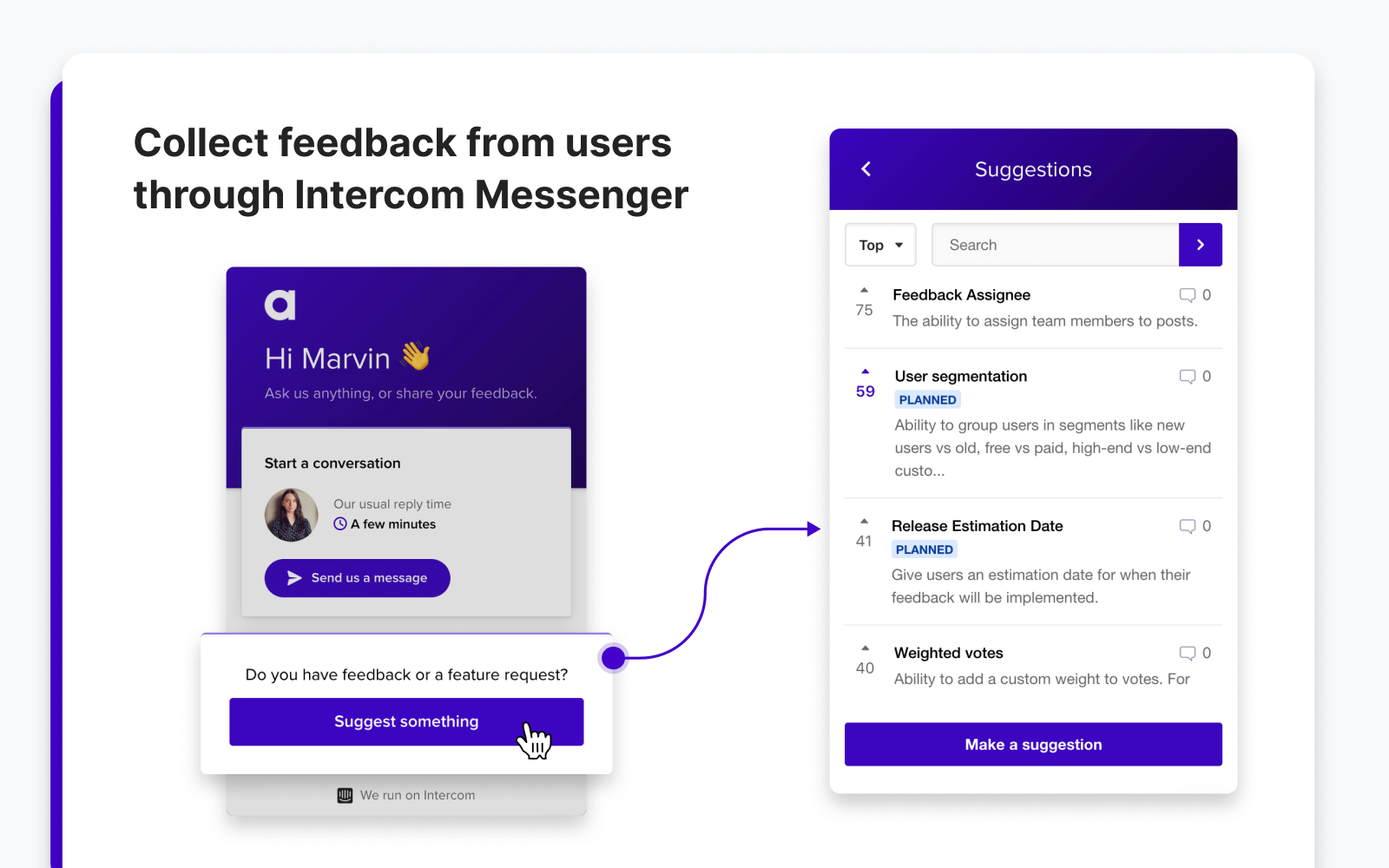 Acute feedback in Intercom Messenger